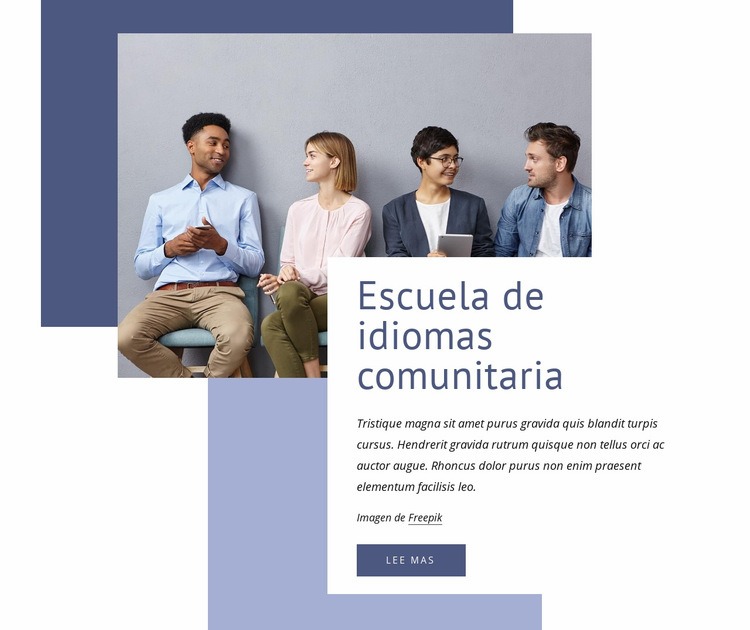 Escuela de idiomas comunitaria Plantilla HTML5