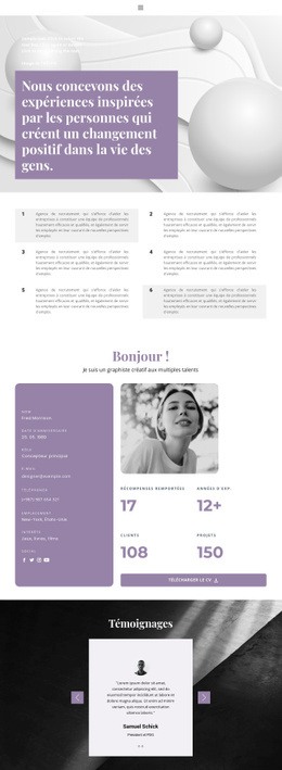 Page De CV - Inspiration Pour La Conception De Sites Web