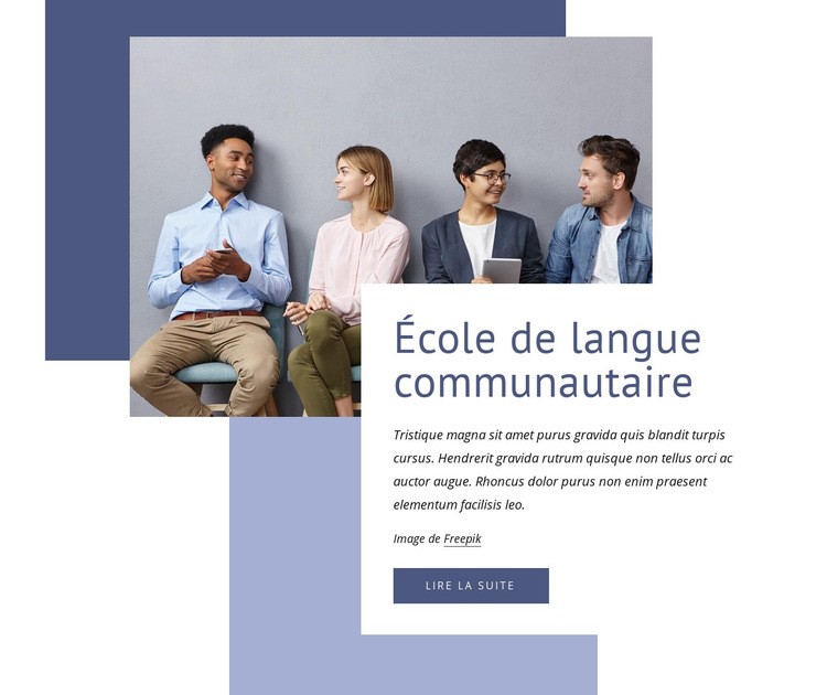 École de langue communautaire Conception de site Web