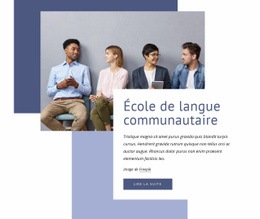 École De Langue Communautaire - Modèle HTML5, Réactif, Gratuit