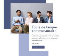 École De Langue Communautaire – Modèle De Site Web Mobile
