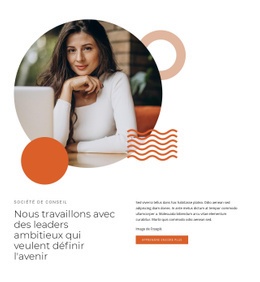 Nous Travaillons Avec Des Dirigeants - Page De Destination Réactive