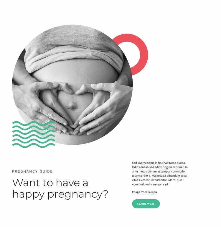 Happy pregnancy Homepage Design