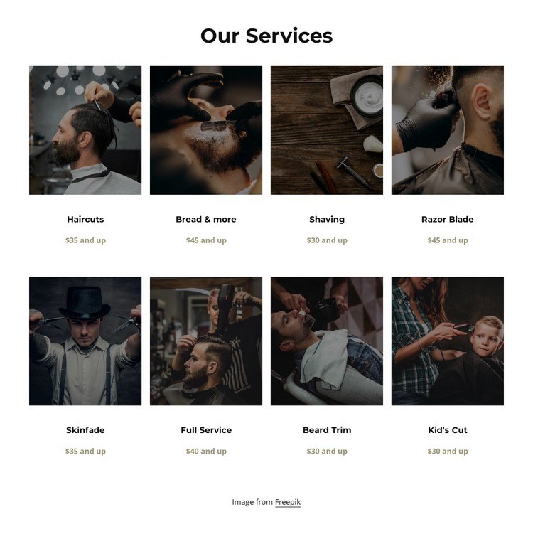 Contemporary haircuts & grooming Html Code Example
