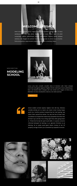 Professional Modeling School - Simple HTML Template