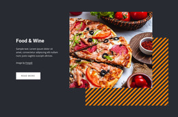 Food And Wine - Basic HTML Template