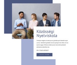 Reszponzív Websablon A Következőhöz: Közösségi Nyelviskola