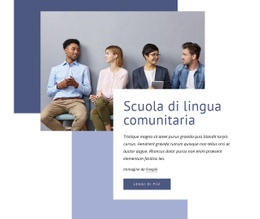 Scuola Di Lingue Comunitaria Modello Reattivo HTML5