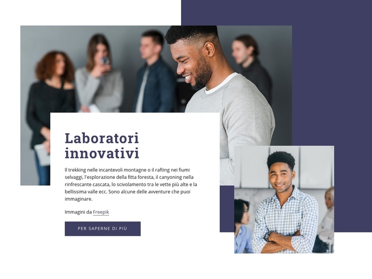 Laboratori innovativi Modello di sito Web