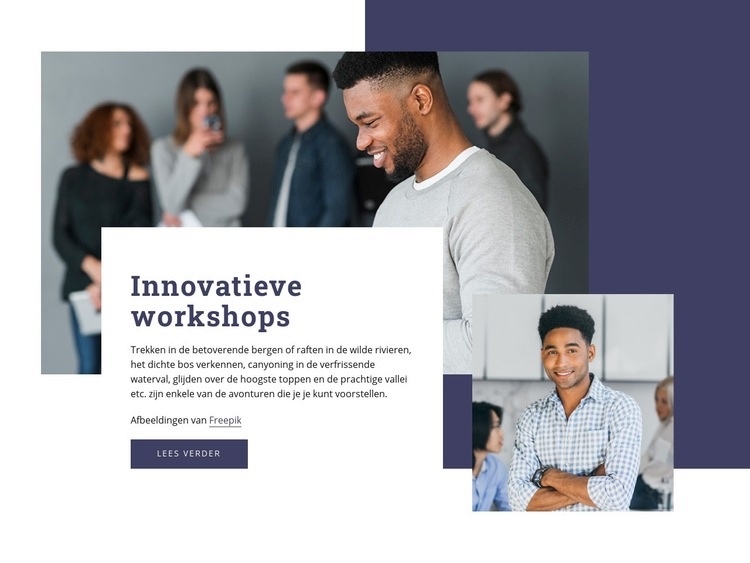 Innovatieve workshops Website ontwerp