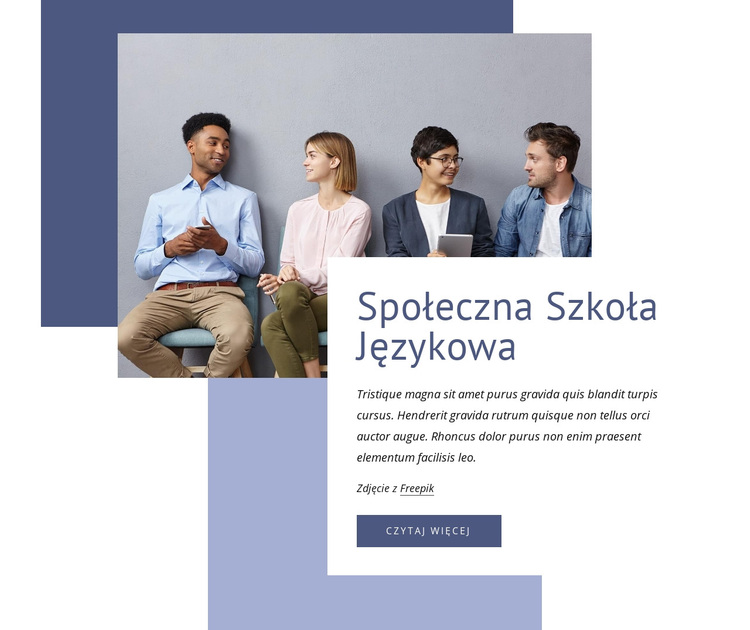 Społeczna szkoła językowa Motyw WordPress