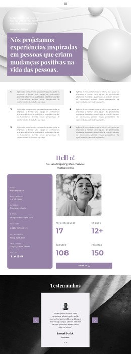 Página De Currículo - Inspiração Para O Design Do Site