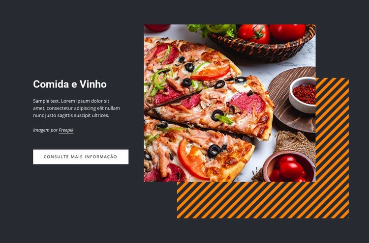 Comida e vinho Design do site