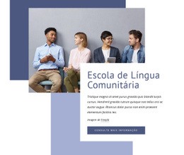 Escola De Línguas Comunitárias - Modelo Responsivo De Uma Página