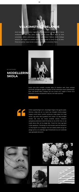 Professionell Modellskola - Kreativ Mångsidig Webbplatsdesign