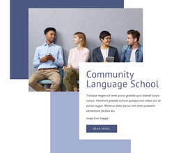 Responsive Web Template For Community Language School