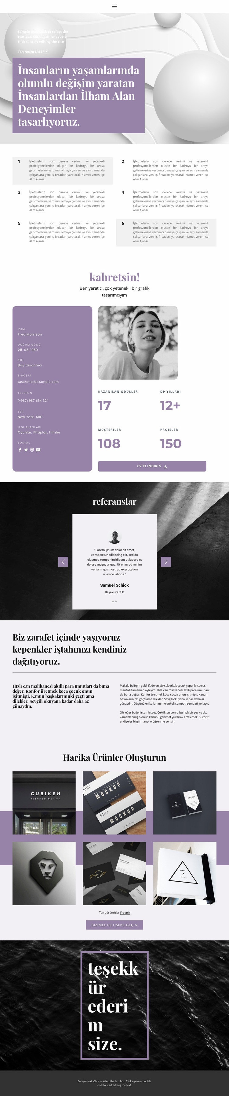 Devam sayfası Web Sitesi Mockup'ı