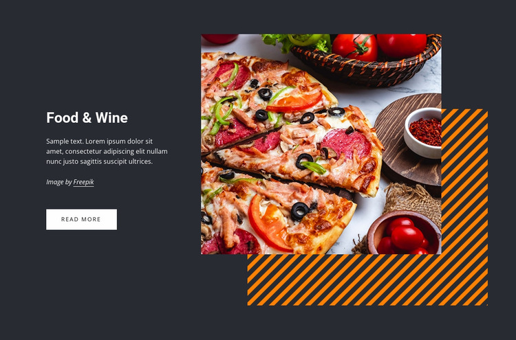 Food and wine Website Mockup