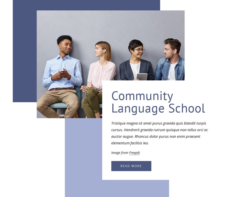 Community language school WordPress Theme