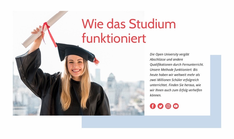 Wie das Studium funktioniert HTML Website Builder