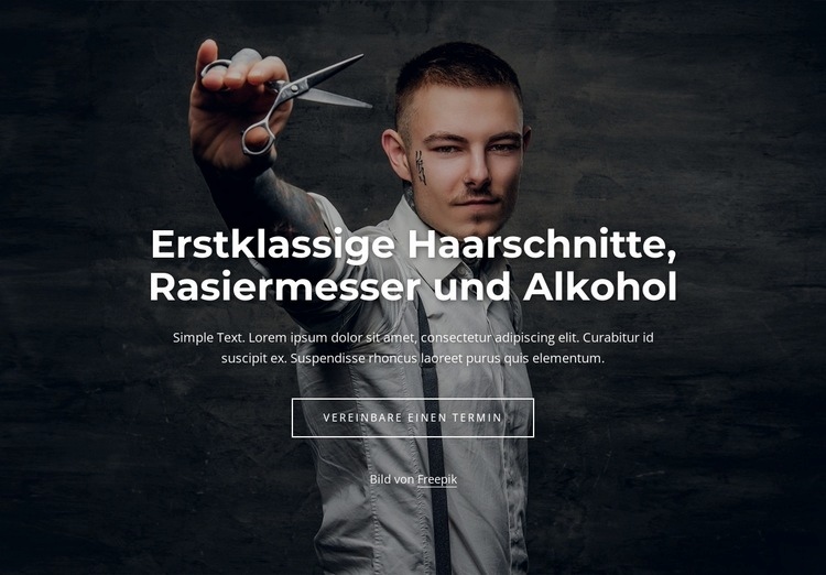 Erstklassige Haarschnitte Website design