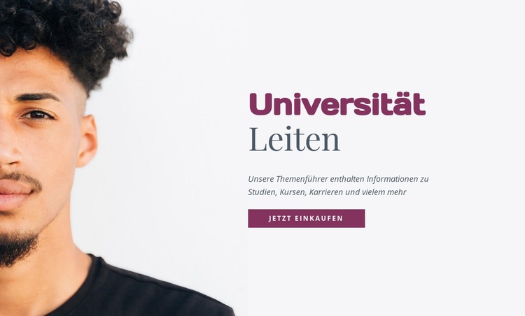 Univercity-Leitfaden Website-Vorlage