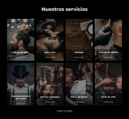 Servicios De Corte De Pelo, Afeitado Y Recorte De Barba. - Descarga De Plantilla HTML