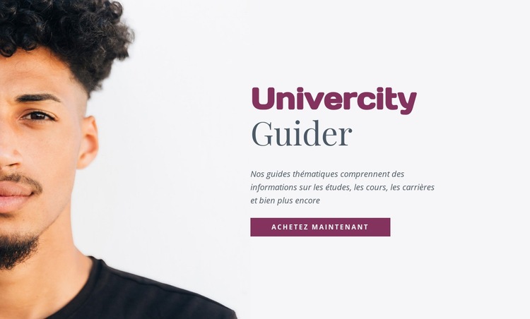 Guide univercity Maquette de site Web