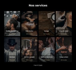 Site Web HTML Pour Services De Coupe De Cheveux, Rasage Et Taille De Barbe
