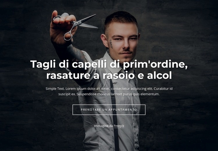 Tagli di capelli di prima qualità Progettazione di siti web