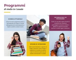 Programmi Di Studio In Canada Sito Web A Pagina Singola