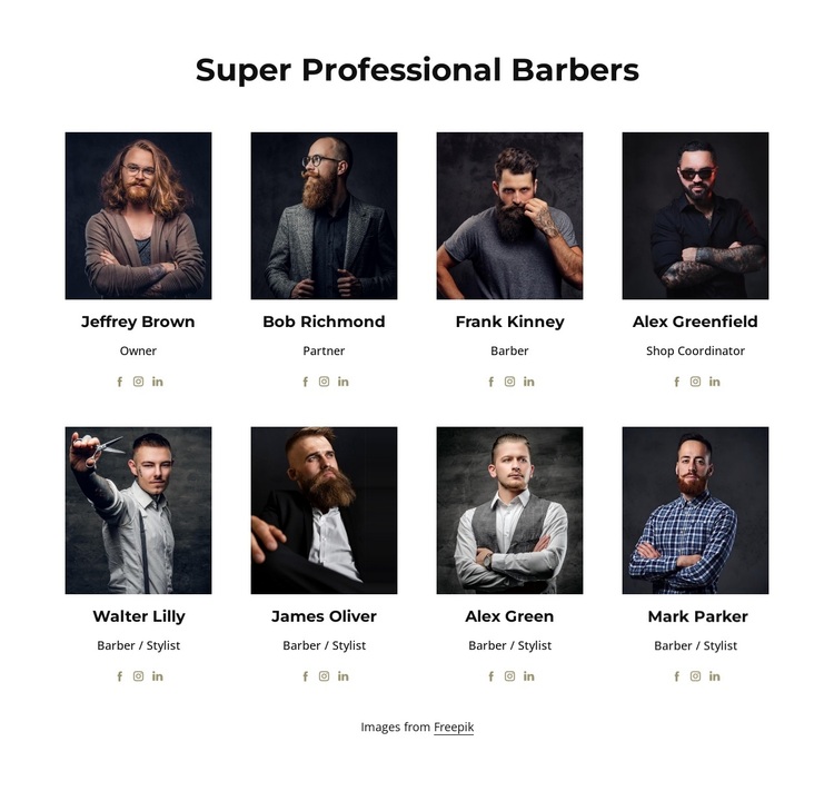 Super professional barbers Joomla Page Builder