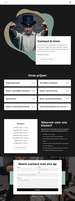 Barbershop Contacten En Openingstijden