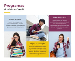 Programas De Estudo No Canadá - Modelo De Página HTML
