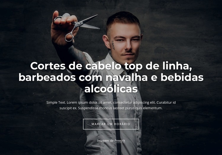 Cortes de cabelo top de linha Modelo HTML5