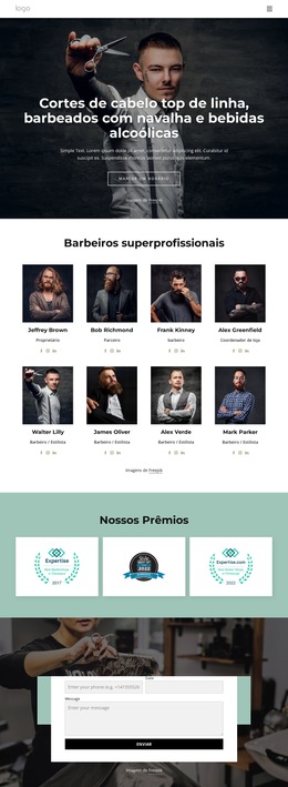 Equipe De Barbeiro - Modelo De Design De Site