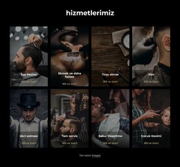 Saç Kesimi, Tıraş Ve Sakal Düzeltme Hizmetleri - HTML Şablonu Indirme