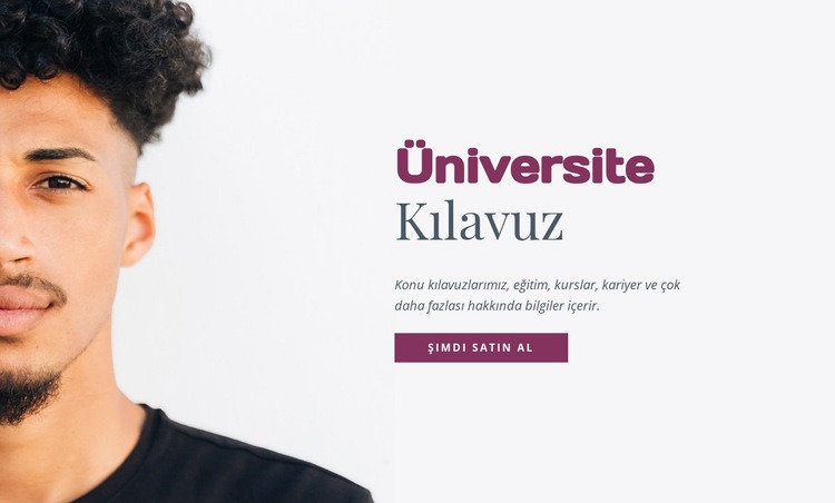 Üniversite rehberi Web Sitesi Şablonu