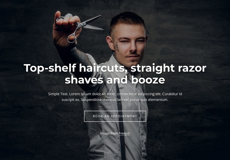Top-shelf haircuts Wix Template Alternative