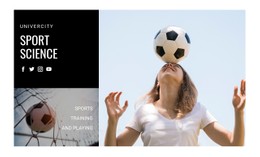 Sport Science Single Page Website