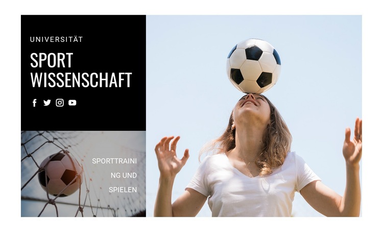 Sportwissenschaft Website-Vorlage