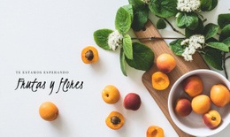 Frutas Y Flores Plantilla