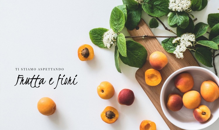 Frutta e fiori Mockup del sito web