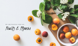 Awesome One Page Template For Fruits And Flowers