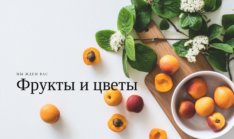 Фрукты и цветы Шаблон