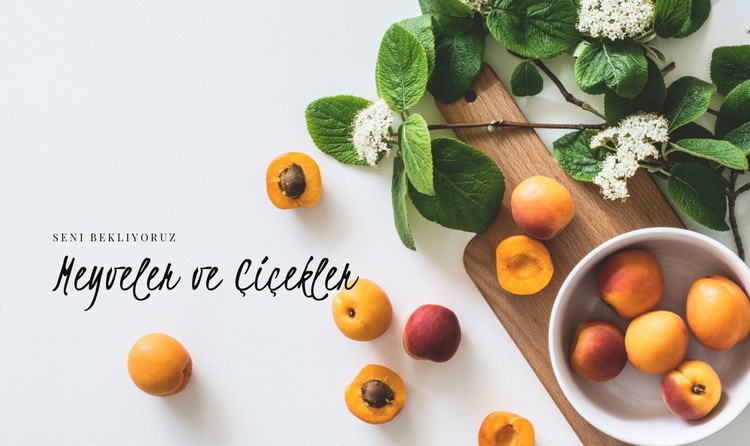 Meyveler ve Çiçekler HTML5 Şablonu
