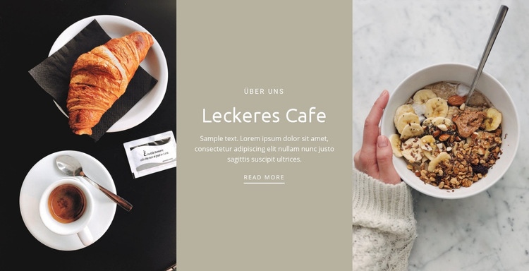 Leckeres Cafe Website-Modell