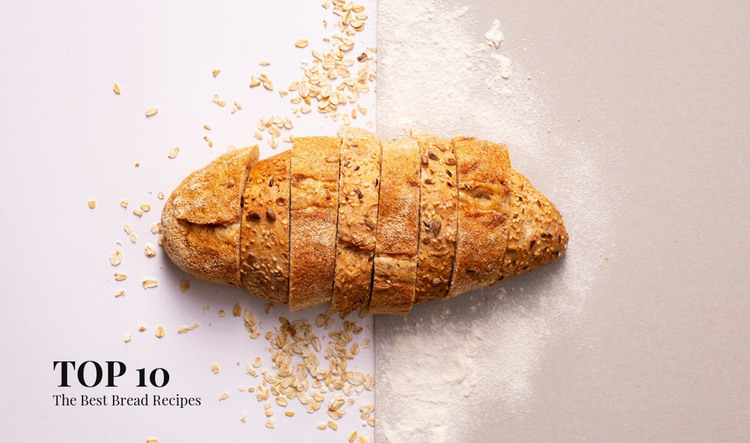 Bread Recipes Homepage Design