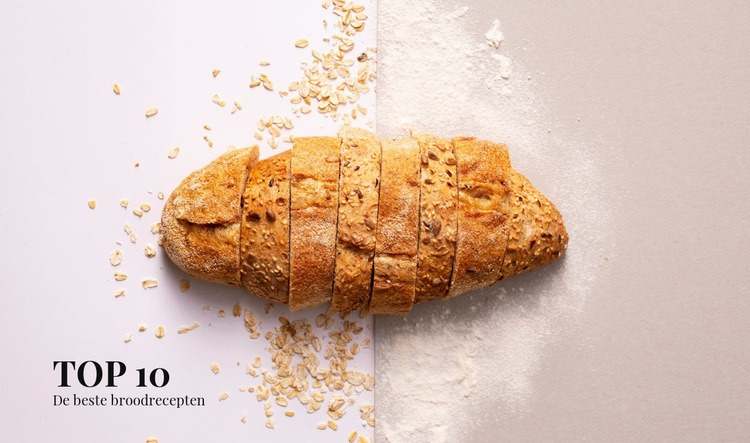 Brood Recepten Website ontwerp