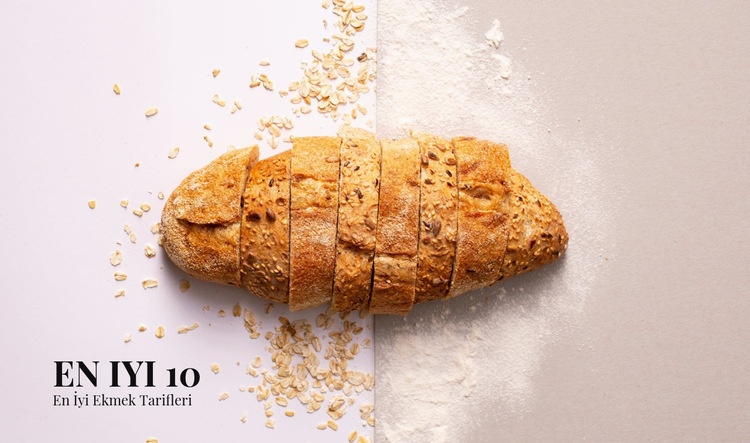 Ekmek Tarifler Bir Sayfa Şablonu